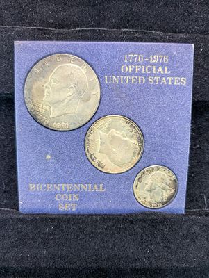 US 1776-1976-S Bicentennial 3-Coin Set, 40% Silver Condition PLEASE NOTE Some coins may have a 