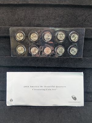 US 2014 ATB Quarters Circulating Coin Set In OGP Condition PLEASE NOTE Some coins may have a 