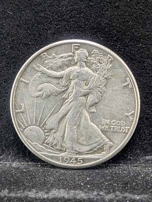 US 1945 Walking Liberty Half Dollar, Silver, KM-142 Condition PLEASE NOTE Some coins may have a 