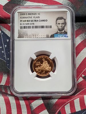 2009-S PROOF Bronze Lincoln Formative Years Cent - NGC PF69 RD ULTRA CAMEO Condition PLEASE 