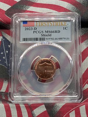 2023-D Lincoln Shield Cent - PCGS MS66 RD - First Strike Condition PLEASE NOTE Some coins may 