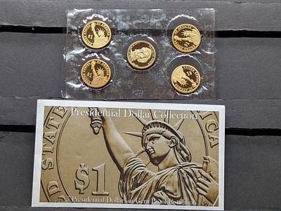 Five Coin Presidential Dollar Collection in Gem Proof Condition Condition PLEASE NOTE Some 