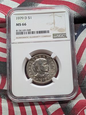 1979-D Susan B. Anthony Dollar - NGC MS66 Condition PLEASE NOTE Some coins may have a grade on 