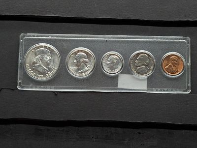 1963 Year Coin Set in Whitman Case - Three 90% Silver Coins Condition PLEASE NOTE Some coins 