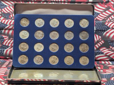 John F. Kennedy UNC Half Dollars 1964-1984 (20 Coins) - in OGP Case Condition PLEASE NOTE Some 