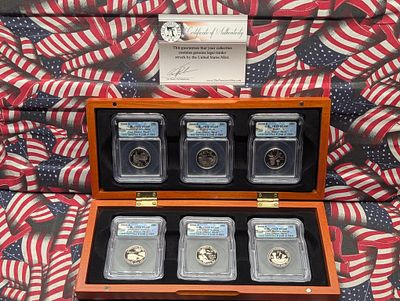 2009-S U.S. Territories 25 Cent 6-Coin Proof Set Graded by ICG as PR70 DCAM First Day of Issue 