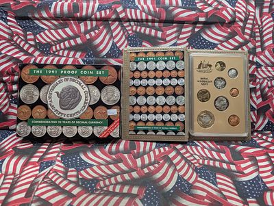 Royal Australian Mint - 1991 - 25 Years Decimal Currency Proof Coin Set Condition PLEASE NOTE 