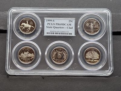 US 1999-S Five State Quarters Set, PCGS PR69DCAM Books for $179 Condition PLEASE NOTE Some 