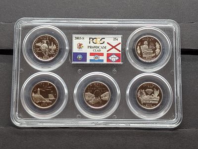 US 2003-S Five State Quarters, KM-342-346, PCGS PR69DCAM Condition PLEASE NOTE Some coins may 