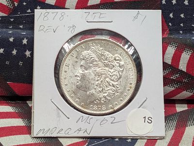 US 1878 Morgan Dollar, Silver, KM-110 Condition PLEASE NOTE Some coins may have a grade on the 