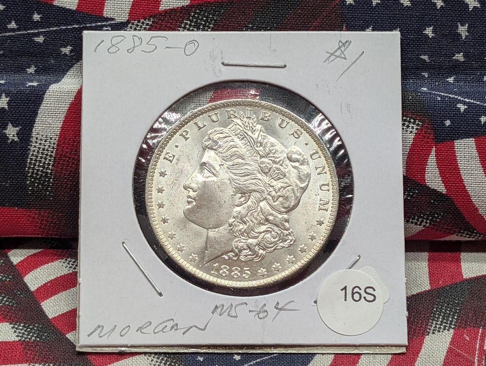US 1885-O Morgan Dollar, Silver, KM# 110
Condition 
PLEASE NOTE Some coins may have a grade on 