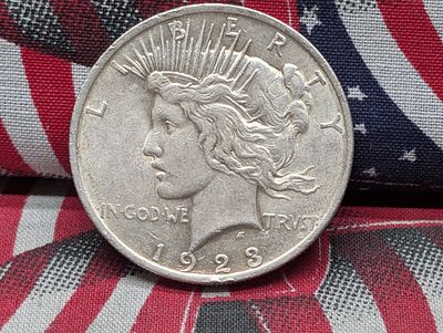 US 1923 Peace Dollar, Silver, KM-150 Condition PLEASE NOTE Some coins may have a grade on the 