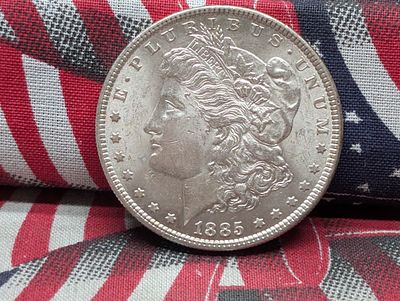 US 1885 Morgan Dollar, Silver, KM-110 Condition PLEASE NOTE Some coins may have a grade on the 