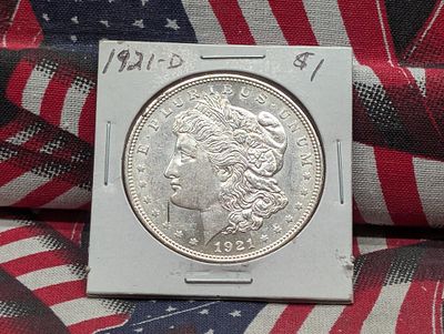 US 1921-D Morgan Dollar, Silver Condition PLEASE NOTE Some coins may have a grade on the 