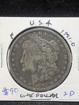 1891-O Silver Morgan Dollar Condition PLEASE NOTE Some coins may have a grade on the package or 