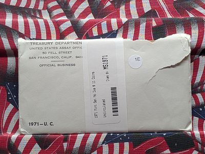 1971 P&D Mint Uncirculated Set In OGP - Unopened, Torn on The Top. 1971 P&amp;D Mint 