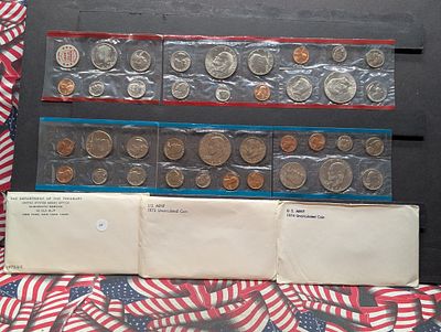 1972 P&D, 1973 P&D, 1974 P&D Mint Uncirculated Sets All In OGP (37 Coins Total). 1972 P&amp;D 