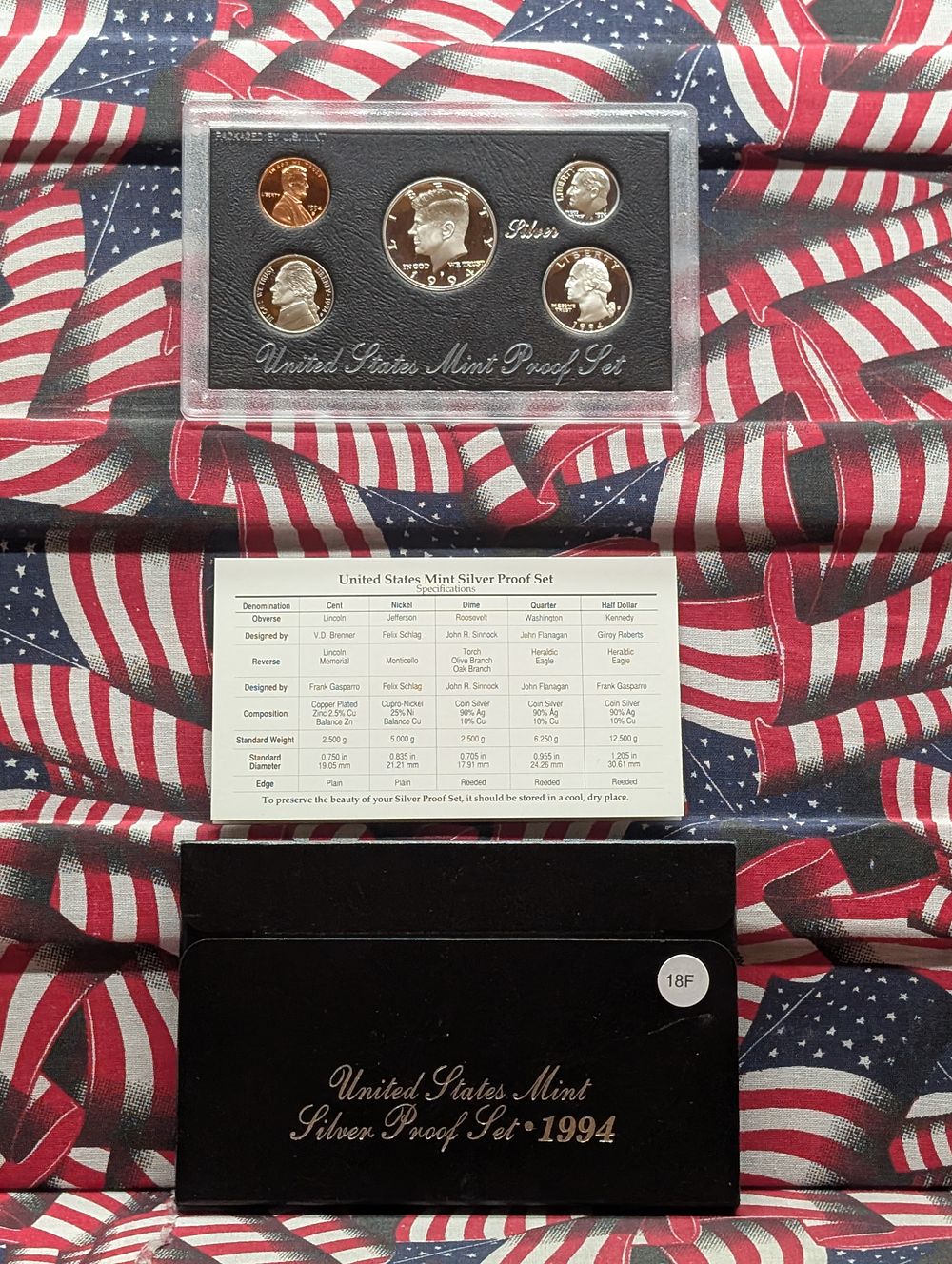 1994-S U.S. Mint SILVER Proof Set In OGP w/COA - Three 90% Silver Coins
Condition 
PLEASE NOTE 