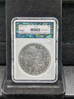1902-O Morgan Dollar 90% Silver, NCGS MS65 - KM-110 - NOT NGC!. 1902-O Morgan Dollar 90% Silver 