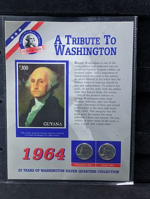 1964 P & D Washington Quarters, 90% Silver. 1964 P &amp; D Washington Quarters, 90% 