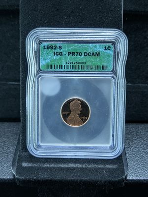 US 1992-S Lincoln Memorial Cent, Copper-plated Zinc, KM-201a, PR70 DCAM Condition PLEASE NOTE 