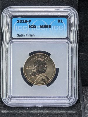 2019-P Sacagawea Dollar “American Indians in the Space Program” Reverse, ICG 