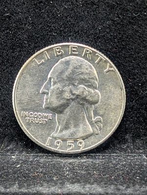 1959 Washington Quarter, 90% Silver, KM-164 Condition PLEASE NOTE Some coins may have a grade 