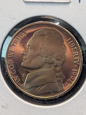 US 1994-S Jefferson Nickel, Copper-Nickel, KM-A192, Proof Condition PLEASE NOTE Some coins may 