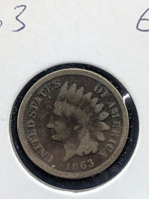 US 1863 Indian Head Cent, Copper-Nickel, KM-90a Condition PLEASE NOTE Some coins may have a 
