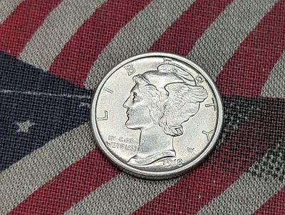 1918-S Mercury Silver Dime Condition PLEASE NOTE Some coins may have a grade on the package or 