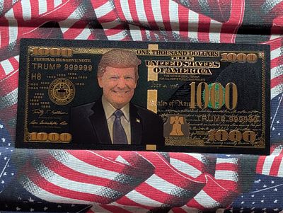 Gold *LAYERED* 2009 A Series $1000.00 Donald J. Trump Fantasy FRN Note Condition PLEASE NOTE 