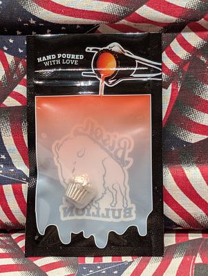 1/2 Oz. .999 FINE SILVER Hand Poured Cupcake Designed Bullion Piece in Sealed Plastic by Bison 