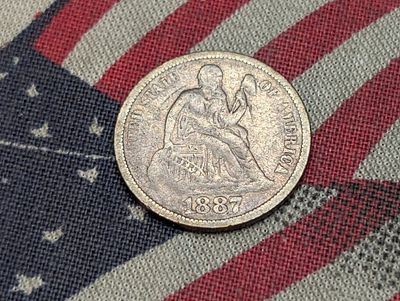 1887-S w/ Legend Seated Liberty Dime Condition PLEASE NOTE Some coins may have a grade on the 
