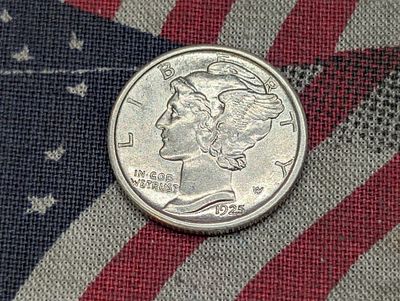 1925 Mercury Silver Dime Condition PLEASE NOTE Some coins may have a grade on the package or in 