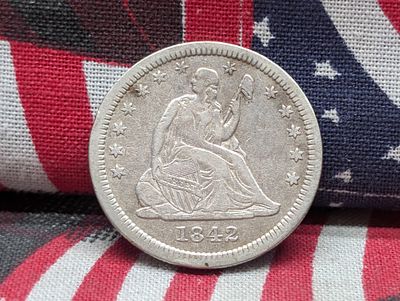 1842-O w/ Drapery Seated Liberty Quarter Condition PLEASE NOTE Some coins may have a grade on 