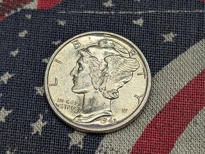 1943-D Mercury Silver Dime Condition PLEASE NOTE Some coins may have a grade on the package or 