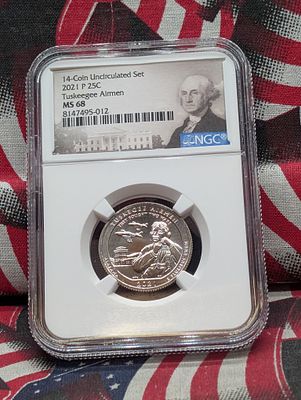 2021-P Tuskegee Airmen Quarter - NGC MS68 Condition PLEASE NOTE Some coins may have a grade on 