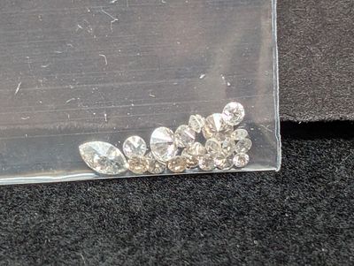 Diamond Investment Lot - Bag of 0.82 Ct. of BEAUTIFUL Mixed Shaped Diamonds!! Condition PLEASE 