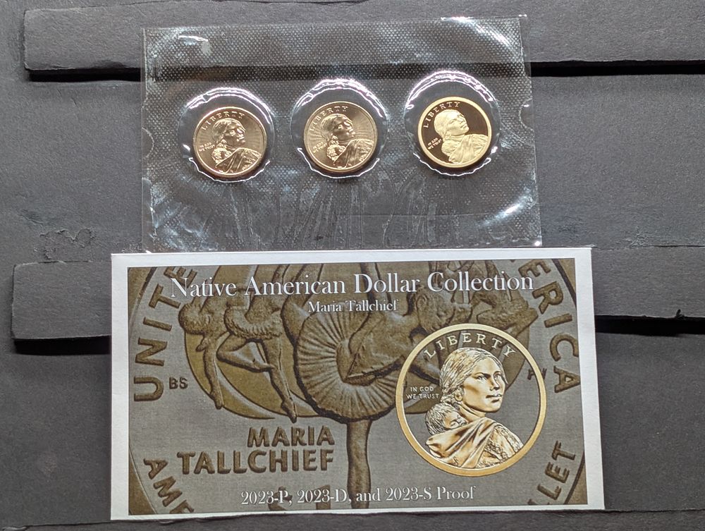2023 Sacagawea Native American Dollar Collection - Maria Tallchief - P,D&S Proof
Condition 