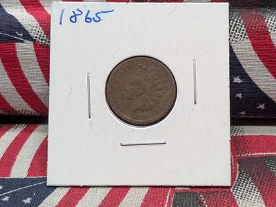 1865 Indian Head Cent, Bronze. Condition PLEASE NOTE Some coins may have a grade on the package 