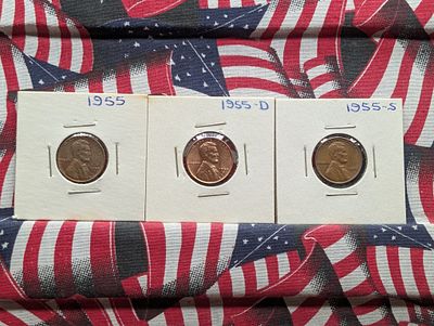 1955 PD&S Lincoln Wheat Cents. 1955 PD&amp;S Lincoln Wheat Cents Condition PLEASE NOTE Some 