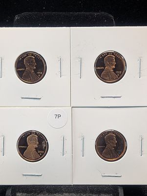 1997-S, 1998-S, 2004-S, & 2008-S Lincoln Memorial Proof Cents. 1997-S, 1998-S, 2004-S, &amp; 