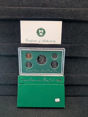1996-S US Proof 5 Coin Set In OGP w/ COA Condition PLEASE NOTE Some coins may have a grade on 