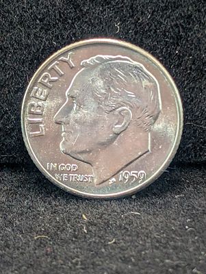 1959-D 90% Silver Roosevelt Dime, 67 Years Old! Condition PLEASE NOTE Some coins may have a 