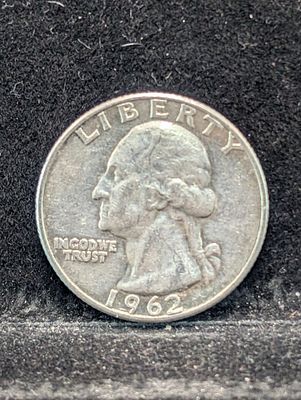 1962-D 90% Silver Washington Quarter, 64 Years old Condition PLEASE NOTE Some coins may have a 