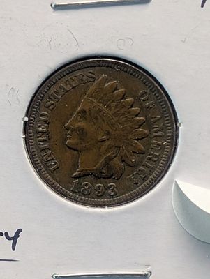 1893 Indian Head Cent. Full Liberty Condition PLEASE NOTE Some coins may have a grade on the 