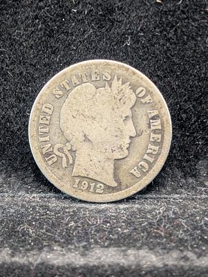 US 1912 Barber Dime, Silver, KM-113 Condition PLEASE NOTE Some coins may have a grade on the 