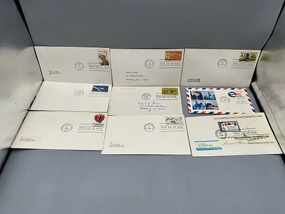 A Collection of Six United States First Day Covers and Airmail Envelopes 
