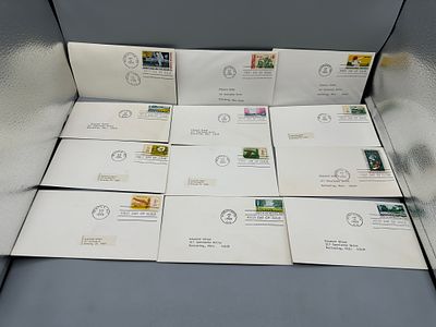 A Collection of Twelve 1969 United States First Day of Issue Postal Covers Condition PLEASE 