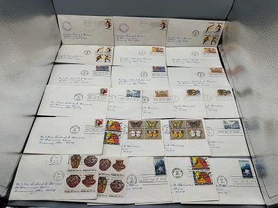 US 1976-1977 13c Commemorative Issues, Collection of Eighteen First Day Covers Condition PLEASE 